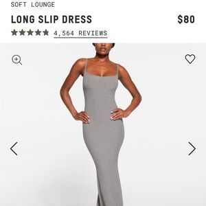 NWT Skims Ribbed Long Slip Dress